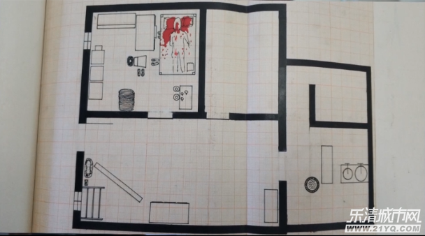 该命案现场示意图